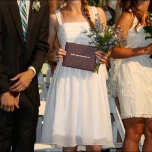 White graduation dress